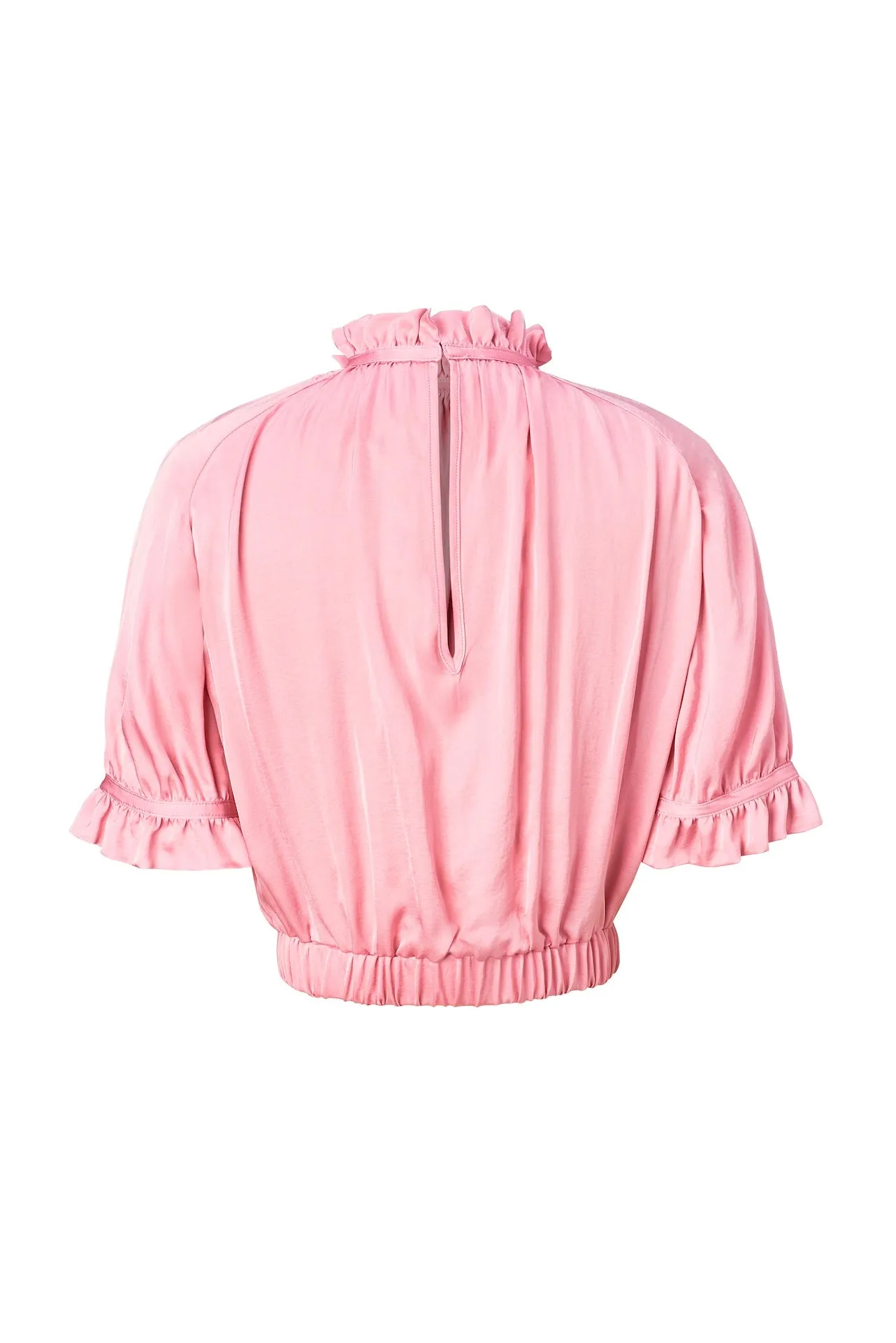 LACY Ruffle Neck Top