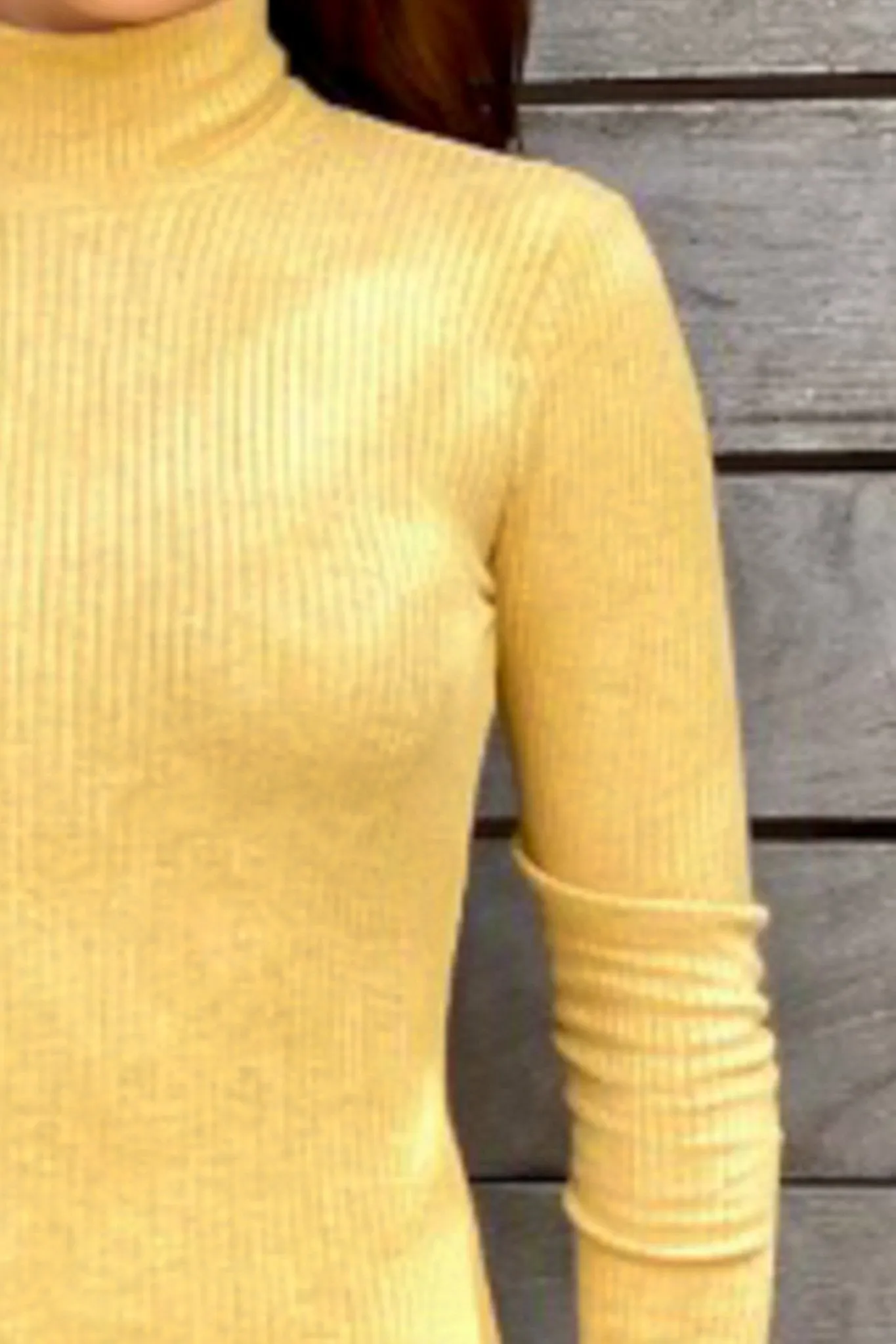 Mustard High Neck Bodycon Short Dress